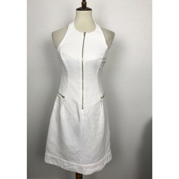 Ellen Tracy A-Line Halter Dress Textured - Picture 1 of 10